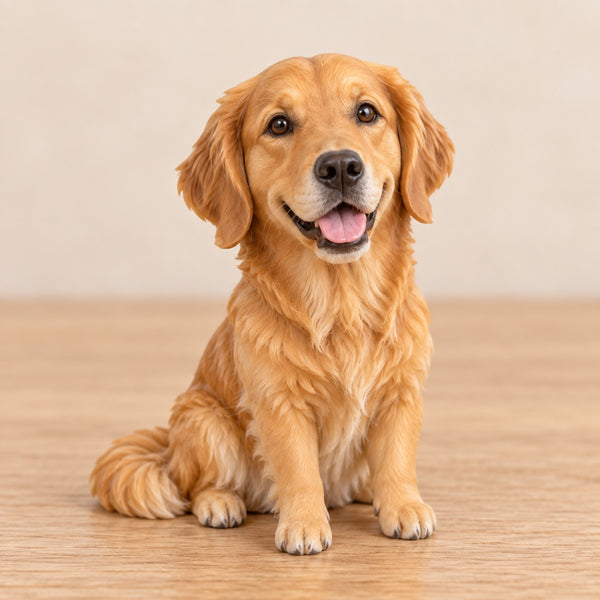 Golden retriever PawChibi resin figurine